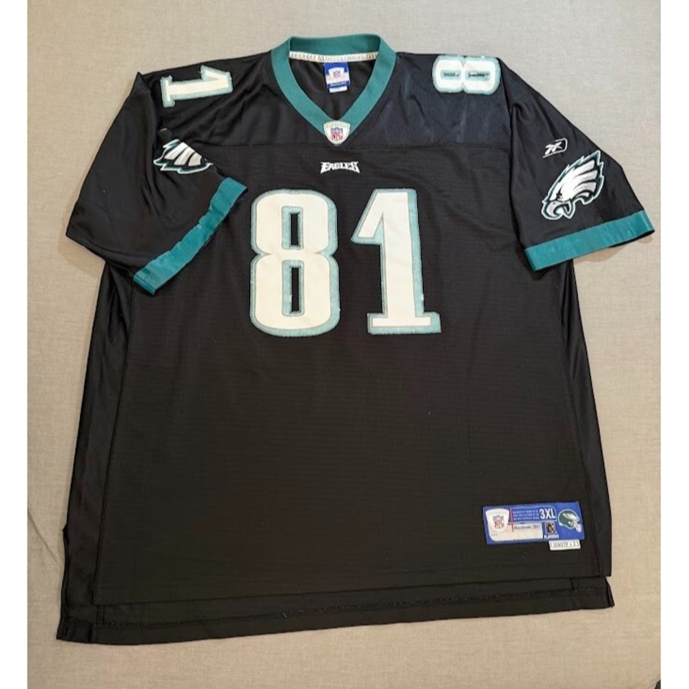 Philadelphia Eagles Terrell Owens Reebok Jersey Mens 3XL Black Helmet Tag‎ Y2K.